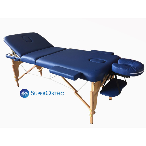 Επαγγελματικό Pro 3 Dark Blue PU Κρεβάτι Μασάζ - Φυσικοθεραπείας Βαλίτσα